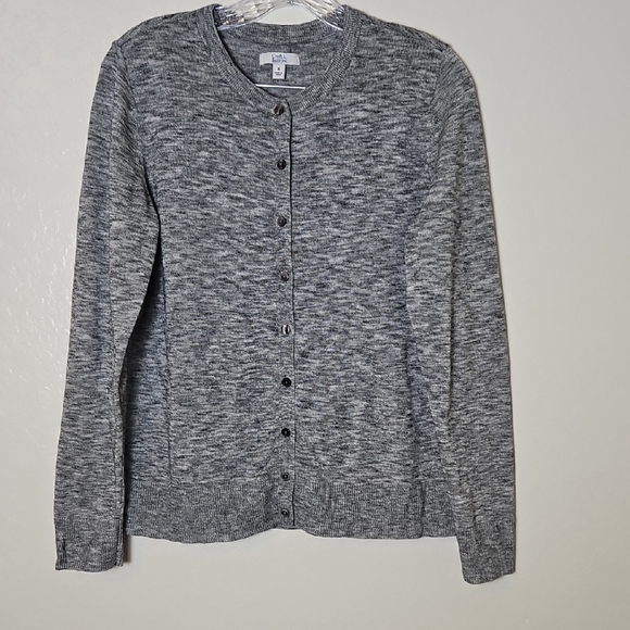 Croft & Barrow Women's Heathered Gray Cardigan - Picture 1 of 6